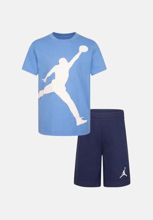 JORDAN Completino blu e azzurro da bambino con stampa logo Jumpman 85C138 U90 JORDAN 
