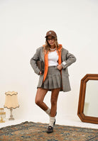 HINNOMINATE Giacca beige da donna con motivo principe di galles HMABW02260 BE11 HINNOMINATE 