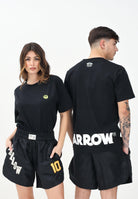 BARROW T-shirt a manica corta nera per uomo e donna con stampa logo S5BWUATH087 110 BARROW 