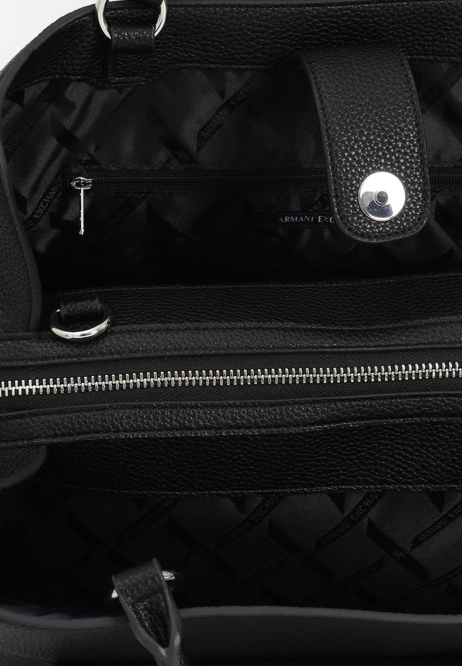 ARMANI EXCHANGE Shopper nera da donna con tasca e logo XW001542AF17019 UC001 ARMANI EXCHANGE 