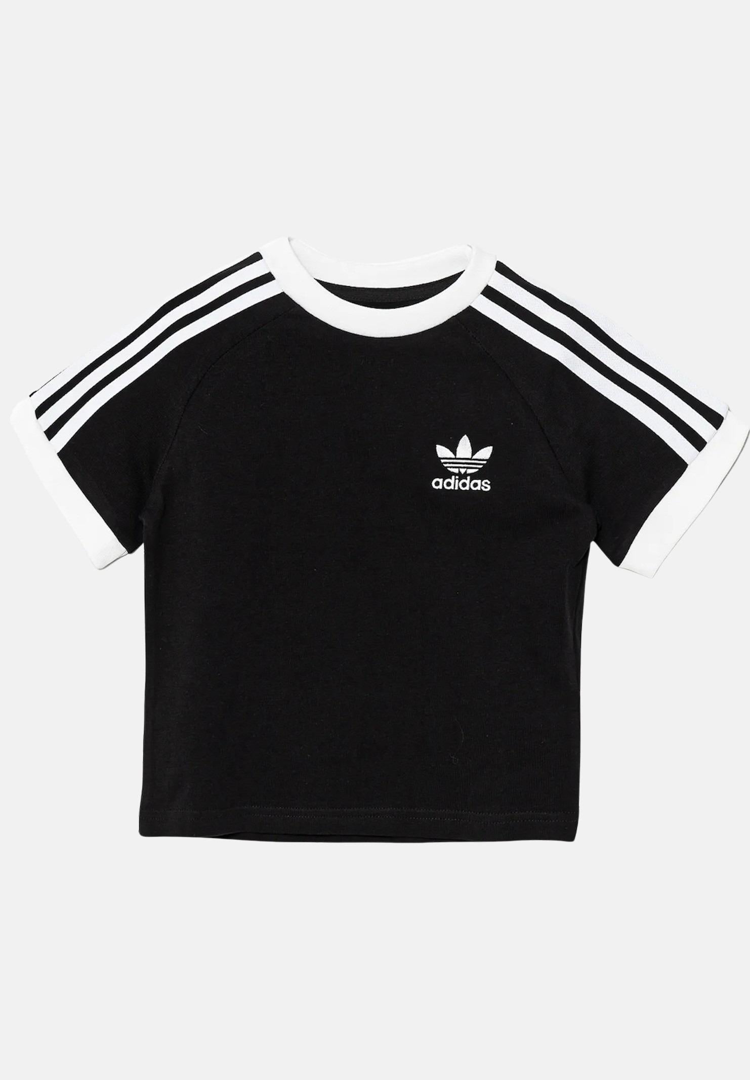 ADIDAS ORIGINALS T-shirt a manica corta Adicolor Trefoil nera per bambino e bambina IY2389  ADIDAS ORIGINALS 