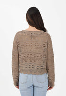 JDY Maglia traforata fango da donna 15287384 GR JDY 