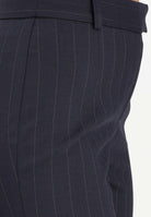 PINKO Pantalone cropped blu da donna con motivo gessato 105672A2QY EZ1 PINKO 