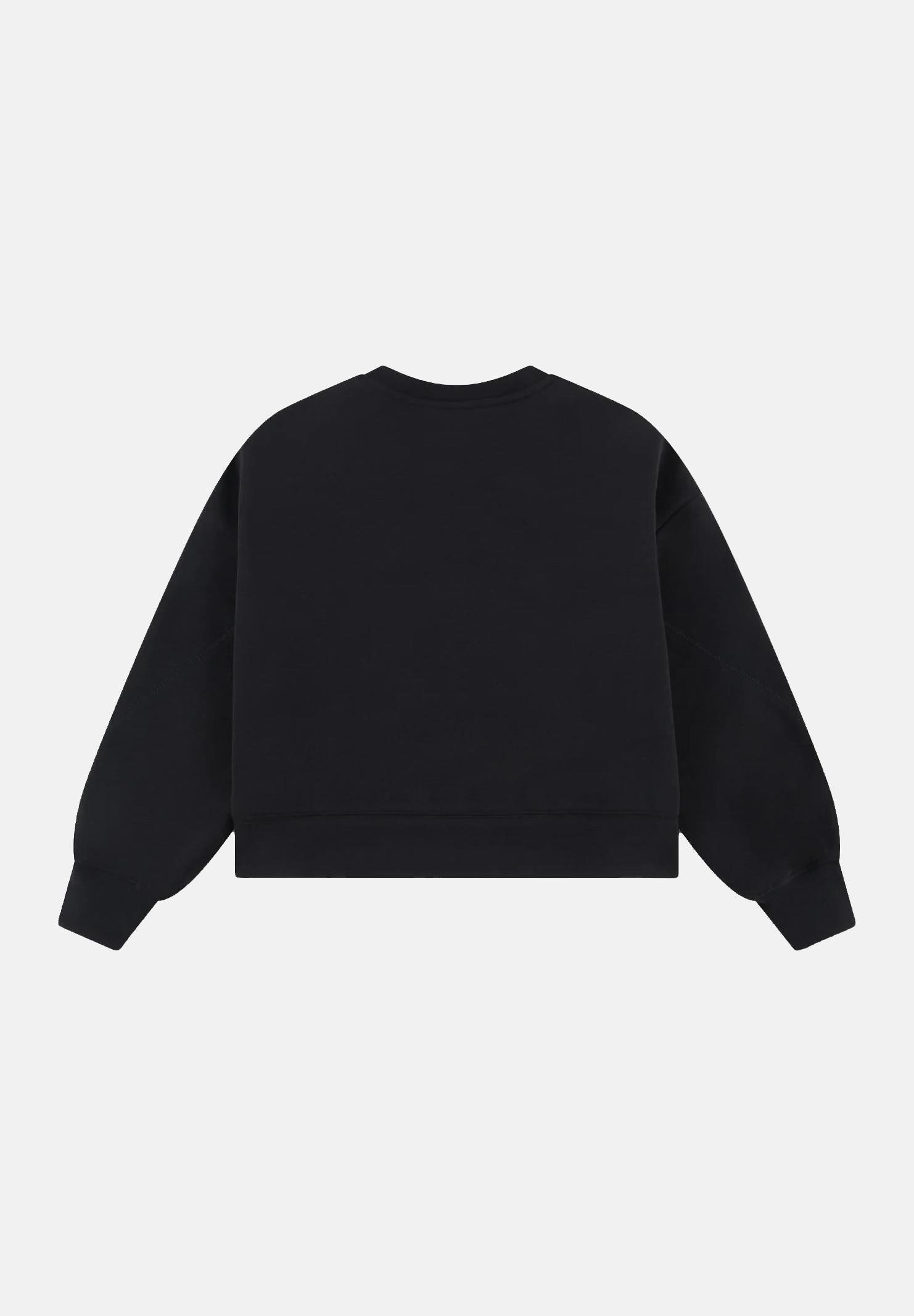 JORDAN Felpa girocollo nera da bambina con logo 45F583 023 JORDAN 