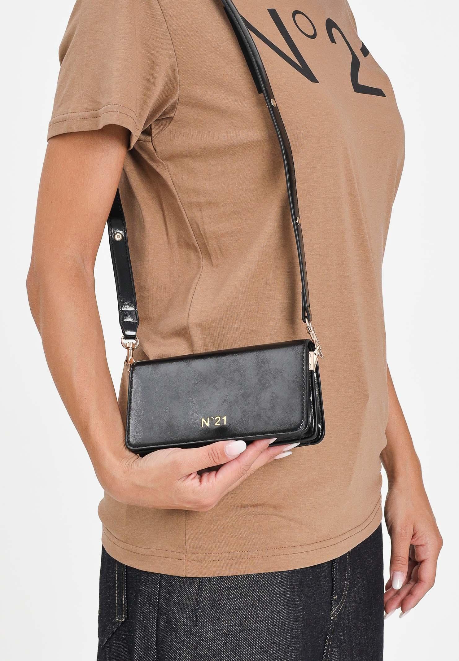 N21 Pochette con tracolla nera da donna rifinita da logo N21099N0246 0N900 N21 