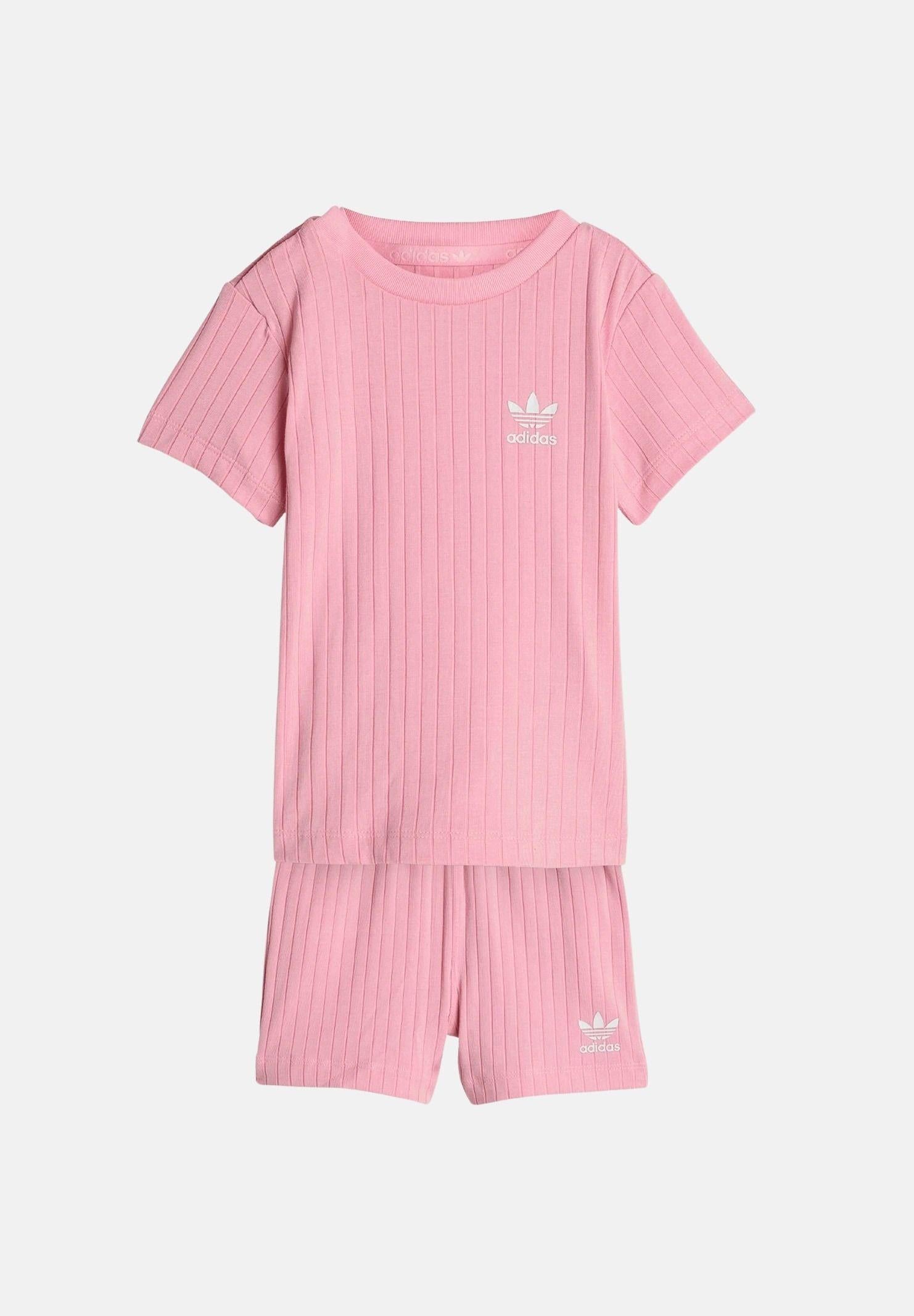ADIDAS ORIGINALS Completino Regular Wide Rib rosa da neonato KE4985 . ADIDAS ORIGINALS 