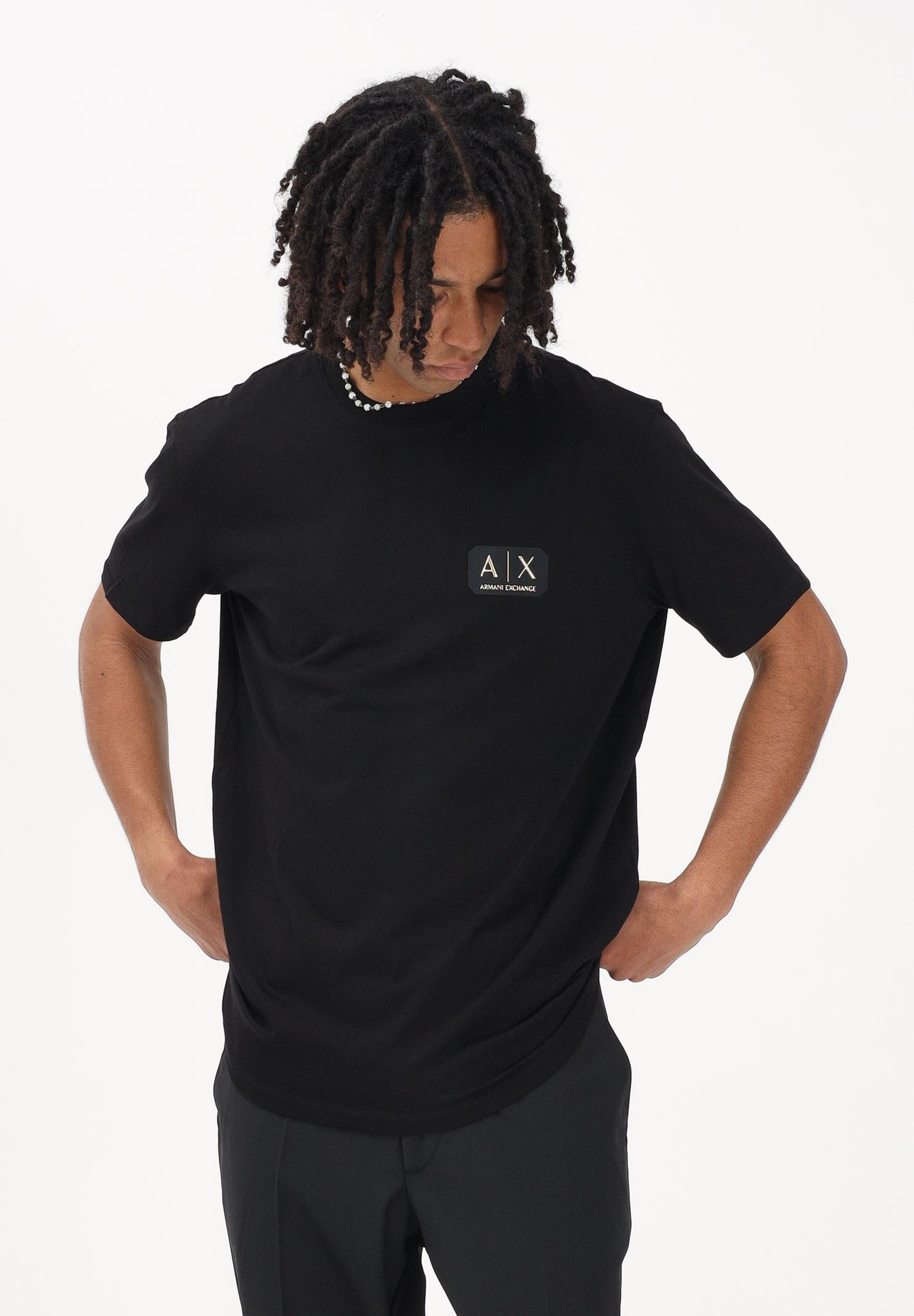 ARMANI EXCHANGE T-shirt a manica corta nera da uomo con logo XM002178AF12308 UC001 ARMANI EXCHANGE 