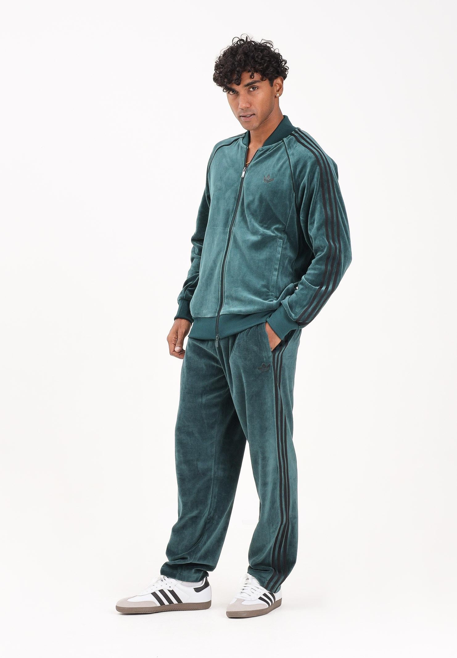 ADIDAS ORIGINALS Pantalone sportivo in velluto SST Adicolor verde da uomo JX1551  ADIDAS ORIGINALS 
