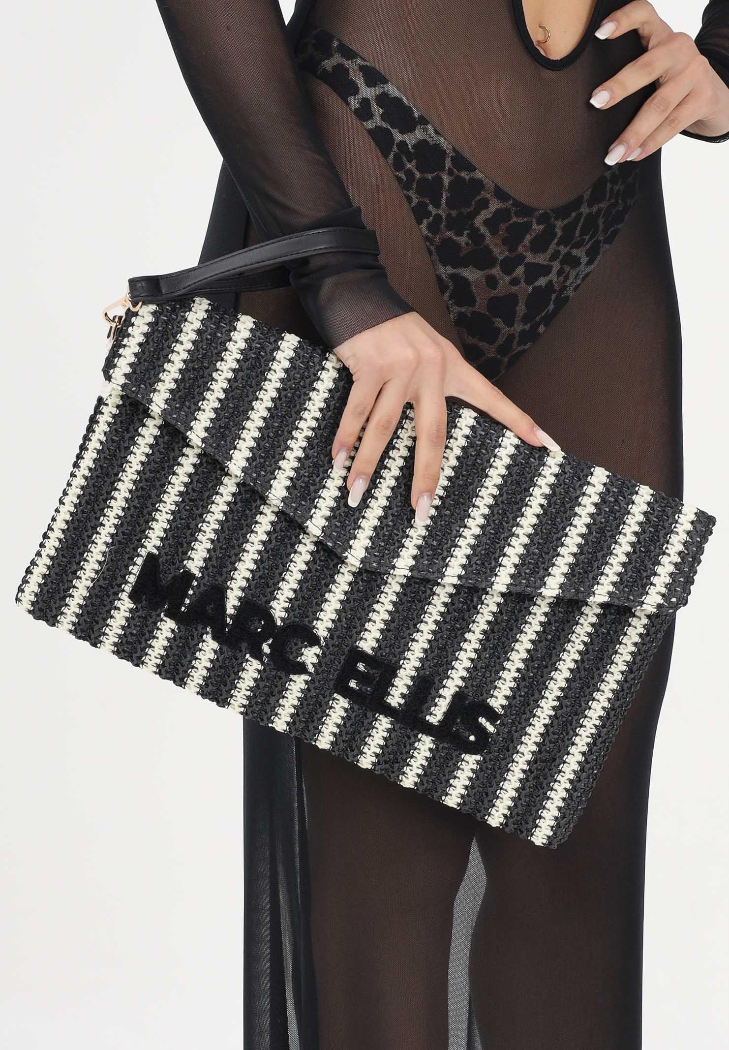 MARC ELLIS Pochette Buby Eivissa C nera e panna da donna BUBY-EIVISSA-C BLSA MARC ELLIS 