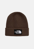 THE NORTH FACE Berretto marrone per uomo e donna con risvolto e logo box TNF NF0A8CHE1OI1  THE NORTH FACE 