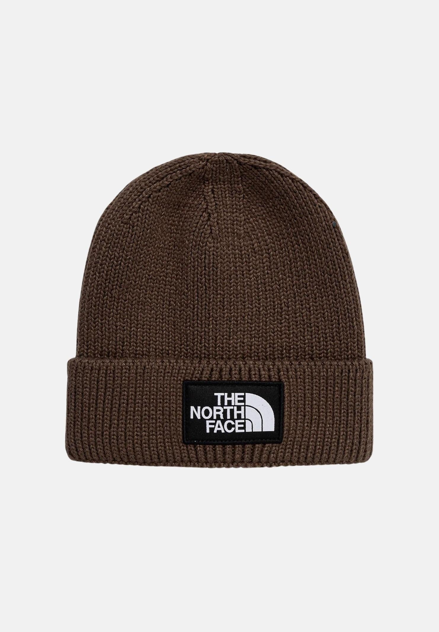 THE NORTH FACE Berretto marrone per uomo e donna con risvolto e logo box TNF NF0A8CHE1OI1  THE NORTH FACE 