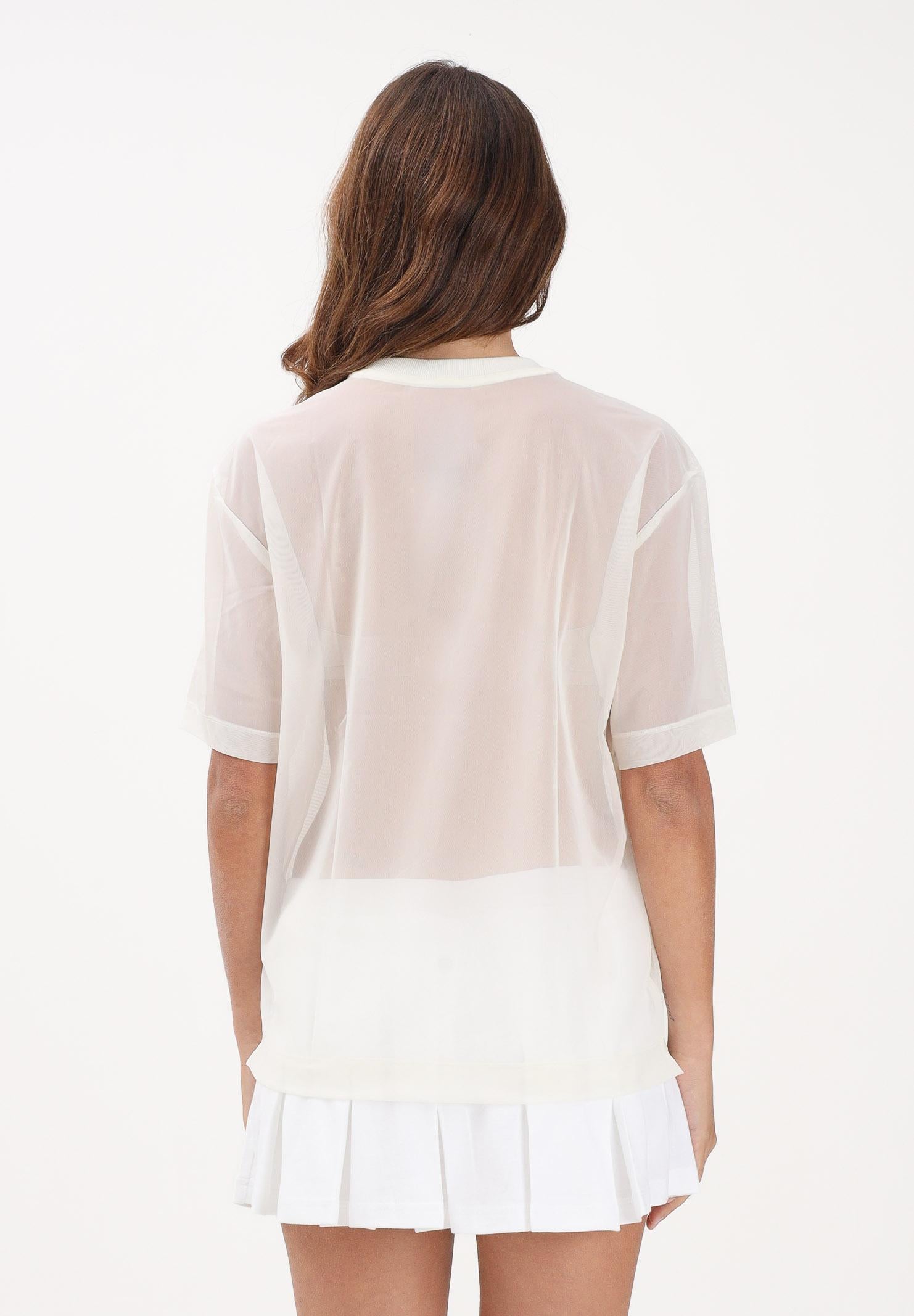 ADIDAS PERFORMANCE T-shirt a manica corta Soft Lux Mesh panna da donna JV9872 . ADIDAS PERFORMANCE 