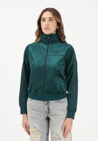 ADIDAS ORIGINALS Felpa con zip Adicolor Velour verde da donna JY2589  ADIDAS ORIGINALS 
