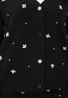 VICOLO Cardigan nero da donna con dettagli gioiello 55153F NE VICOLO 