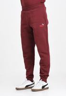 PUMA Pantalone sportivo Essentials con logo N. 1 bicolore bordeaux da uomo 684713 96 PUMA 