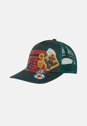 DSQUARED2 Cappello con visiera verde per uomo e donna con logo e toppe DQ3252D00YT DQ522 DSQUARED2 