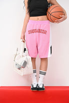 DSQUARED2 Shorts rosa per donna e bambina con stampa logo DQ2789D0AC4 DQ321 DSQUARED2 