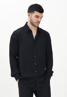 PATRIZIA PEPE Camicia a manica lunga nera da uomo 5C0310A093U K102 PATRIZIA PEPE 