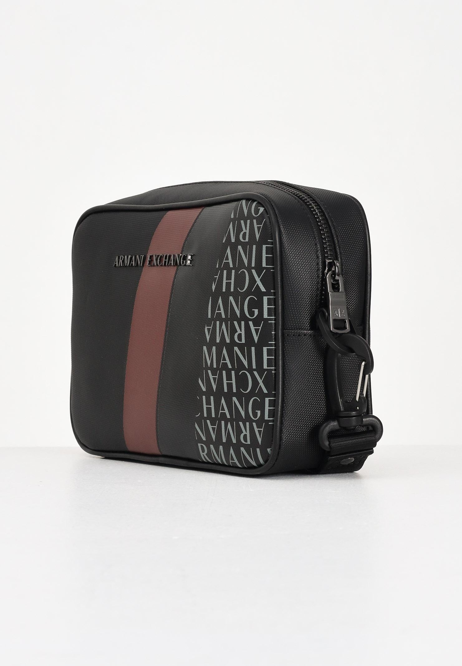 ARMANI EXCHANGE Pochette nera da uomo con motivo geometrico e logo XM001271AF11935 MC257 ARMANI EXCHANGE 