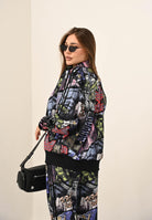 ADIDAS ORIGINALS Felpa con zip adidas X Jeremy Scott Pride AOP nera da donna JY2023 . ADIDAS ORIGINALS 