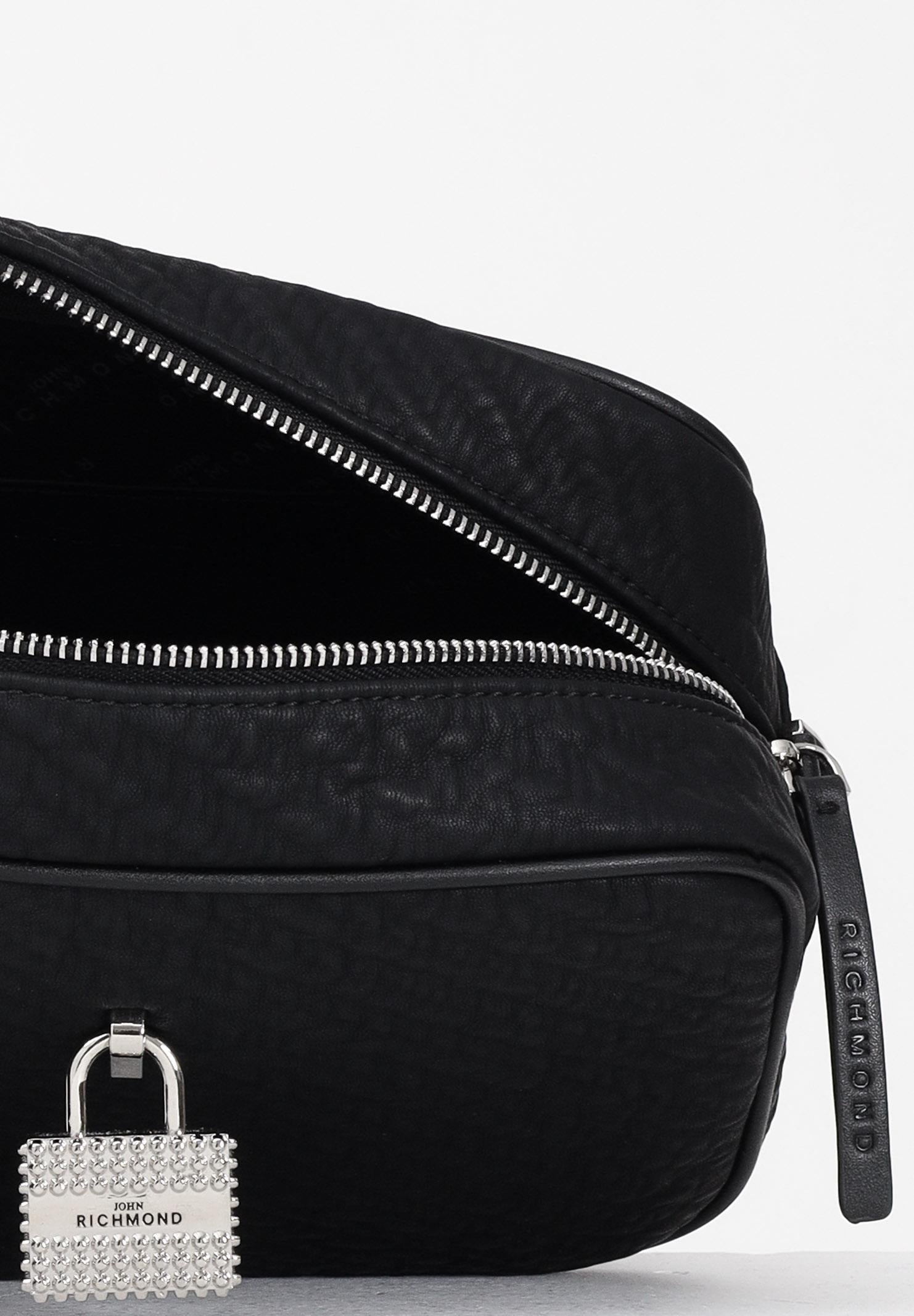 RICHMOND Borsa a tracolla nera da donna con lucchetto e logo RWA25197BO BL RICHMOND 