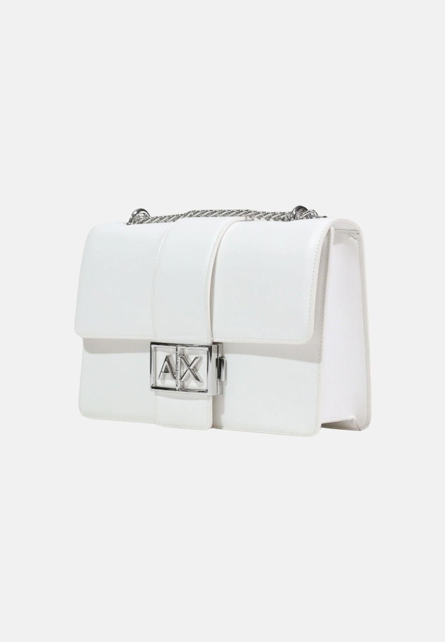 ARMANI EXCHANGE Borsa a tracolla bianca da donna con logo XW000070AF12039 U0011 ARMANI EXCHANGE 