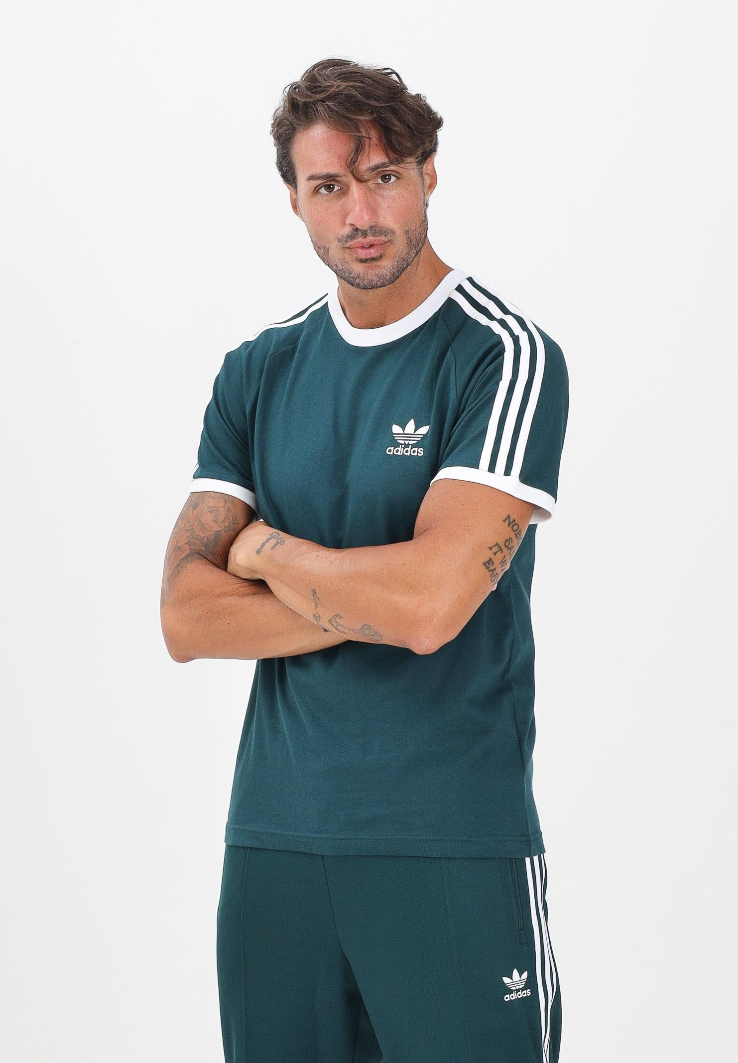 ADIDAS ORIGINALS T-shirt a manica corta Adicolor Classics 3-Stripes verde da uomo JY1374  ADIDAS ORIGINALS 