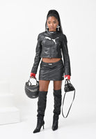 PUMA Giubbotto di pelle FUTURE PUMA ARCHIVE nero da donna 632170 01 PUMA 