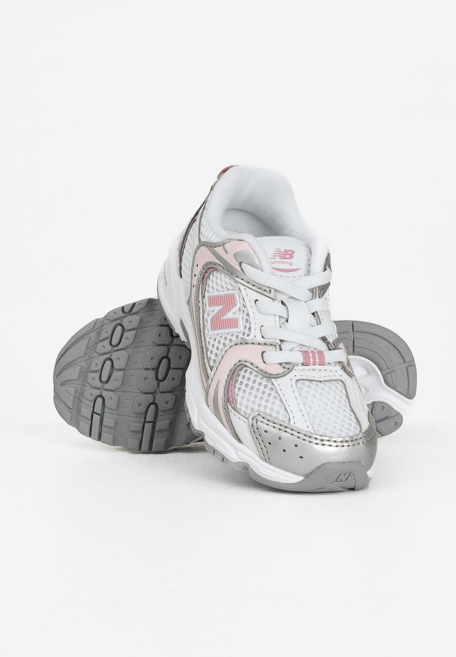 NEW BALANCE Sneakers 530 Bungee bianche, argento e rosa da neonato IZ530EC  NEW BALANCE 