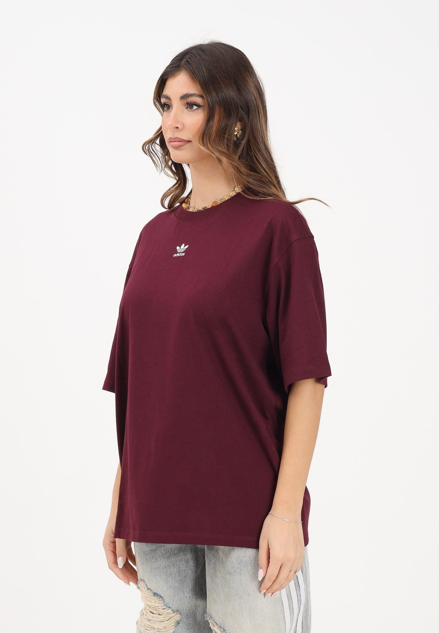 ADIDAS ORIGINALS T-shirt a manica corta BOYFRIEND bordeaux da donna KW1906  ADIDAS ORIGINALS 