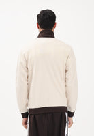 ADIDAS ORIGINALS Felpa con zip BECKENBAUER panna e marrone da uomo KQ9491 . ADIDAS ORIGINALS 