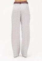 PINKO Pantalone elegante RUTH bianco da donna con motivo cravatteria 106203A31K BBA PINKO 