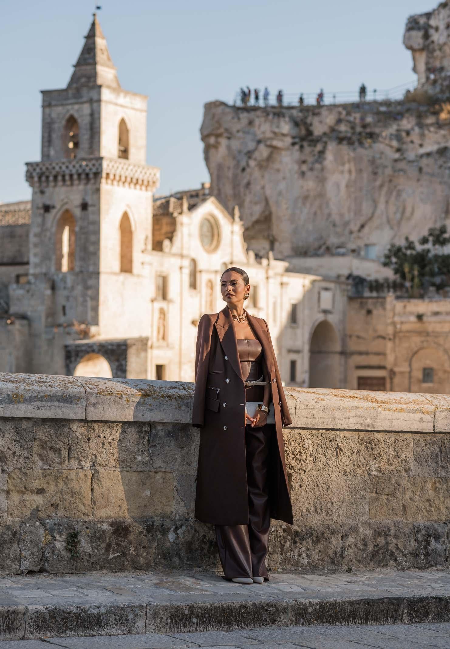 ELISABETTA FRANCHI Cappotto lungo marrone da donna CP01056E2 EA3 ELISABETTA FRANCHI 