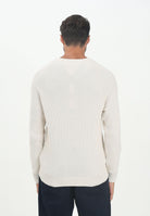 TOMMY JEANS Maglioncino girocollo panna da uomo con logo DM0DM21655AFK  TOMMY JEANS 