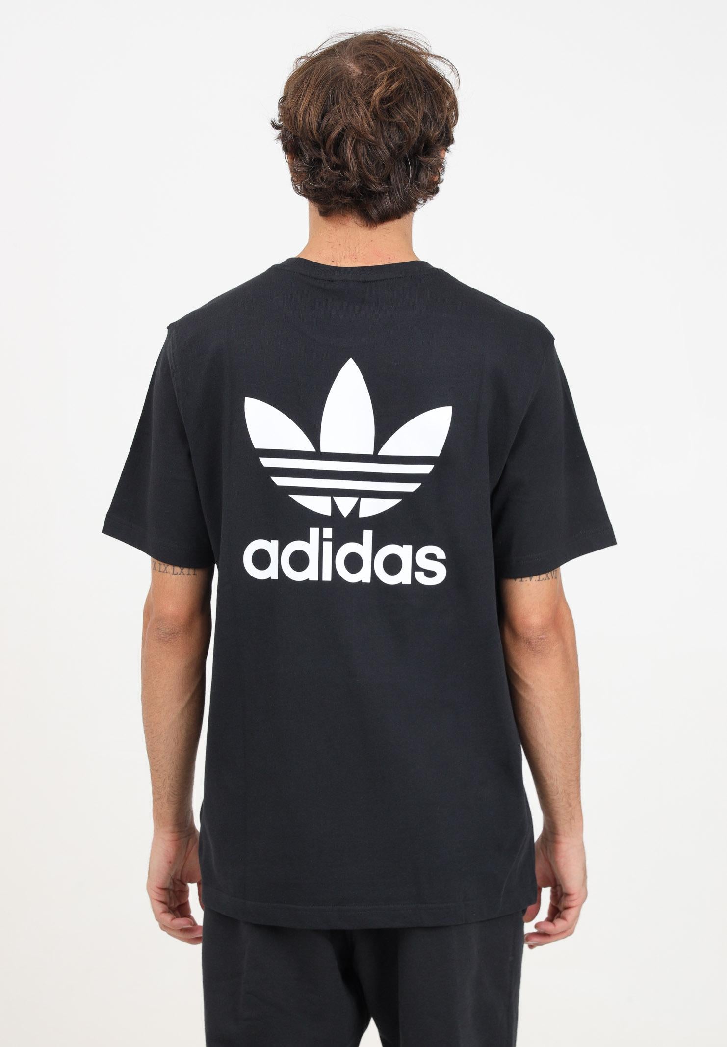 ADIDAS ORIGINALS T-shirt a manica corta Adicolor Classics Back+Front Trefoil Boxy nera da uomo II5760 . ADIDAS ORIGINALS 