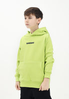 BARROW Felpa con cappuccio verde lime per donna, ragazzi e bambini con stampa teddy S5BKJUHS028 086 BARROW 