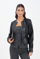 JDY Giubbotto in ecopelle nero da donna 15353991 Black JDY 