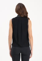 ELISABETTA FRANCHI Top elegante nero da donna  in georgette di viscosa CA13461E2 110 ELISABETTA FRANCHI 