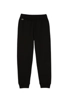 Pantalone sportivo nero per bambino e bambina rifinito da ricamo coccodrillo XJ9728-J 031 LACOSTE 