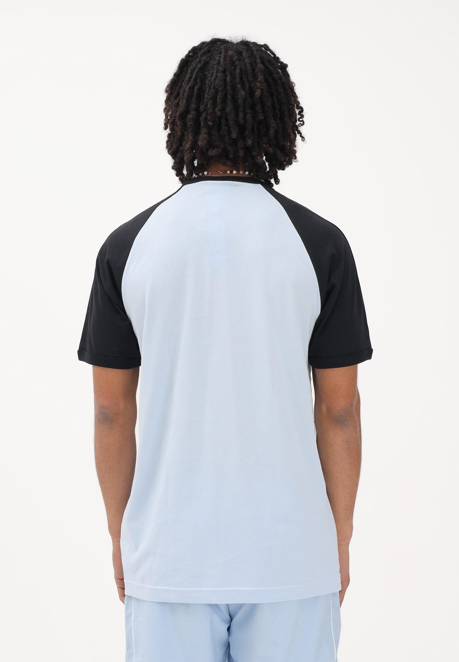 ADIDAS ORIGINALS T-shirt a manica corta  3 STRIPES azzurra da uomo KE2423 . ADIDAS ORIGINALS 