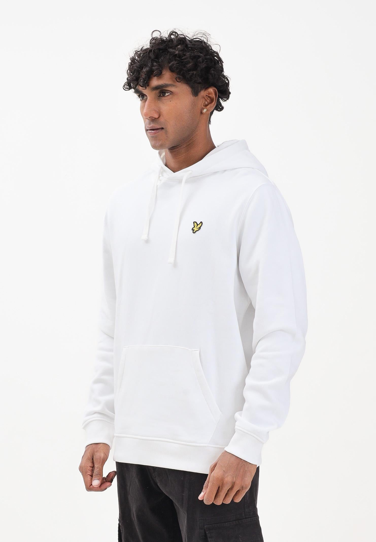 LYLE & SCOTT Felpa con cappuccio bianca da uomo ML1139V 626 LYLE & SCOTT 