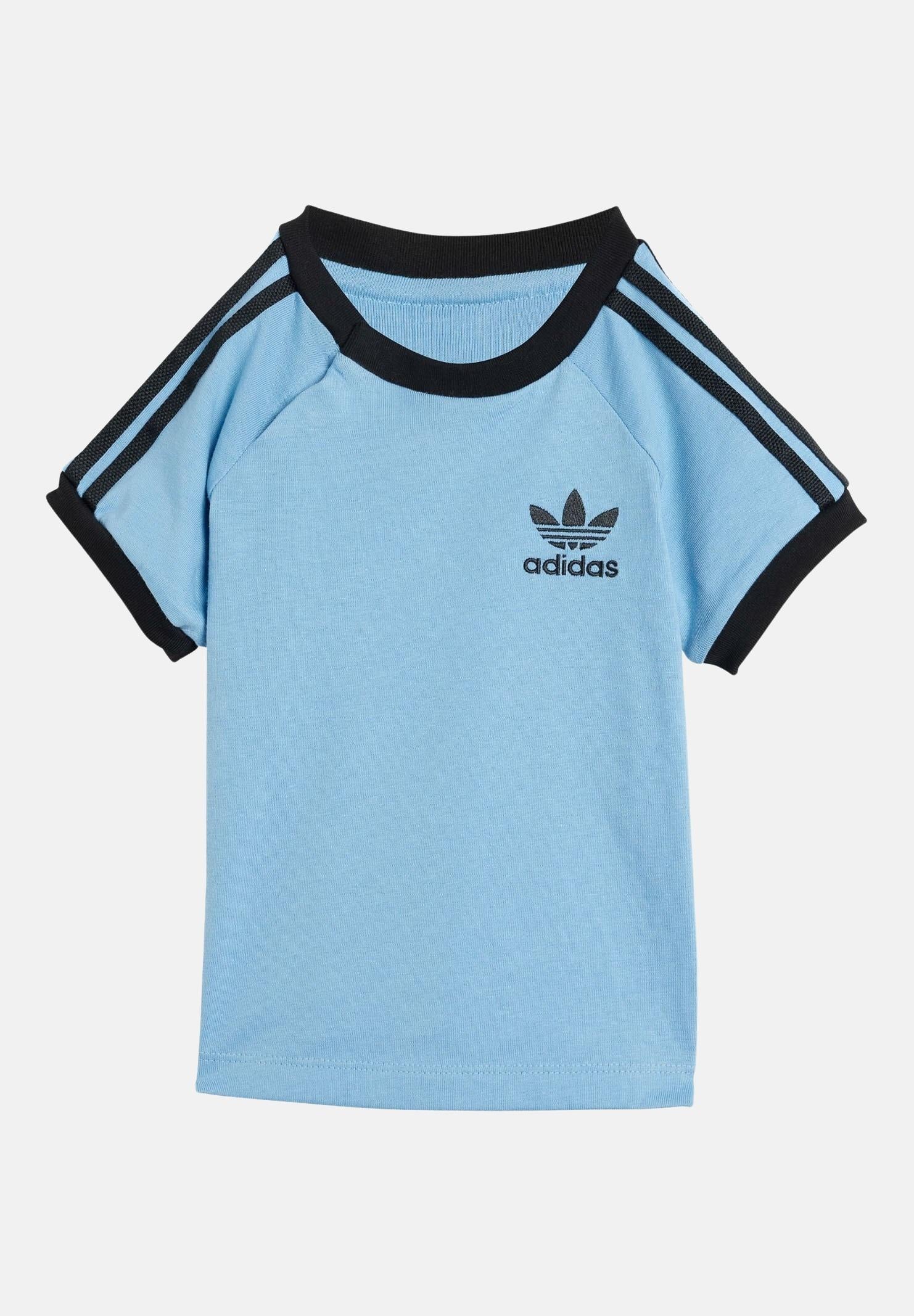 ADIDAS ORIGINALS T-shirt a manica corta 3-stripes azzurra da neonato JY0147  ADIDAS ORIGINALS 