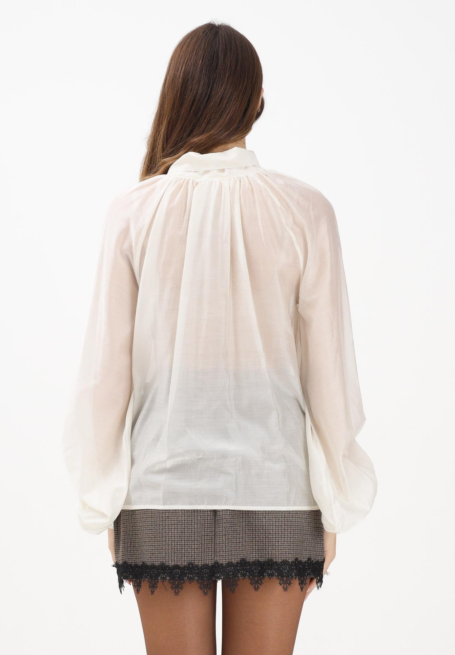 VICOLO Blusa panna da donna con fiocco TF0488 PA VICOLO 