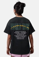 JORDAN T-shirt a manica corta Geo World Tour nera da bambina 45F790 G0T JORDAN 