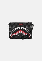 SPRAYGROUND Pochette GRAY PEEKING CHARACTER CHECK nera per uomo e donna 910B8915NSZ . SPRAYGROUND 
