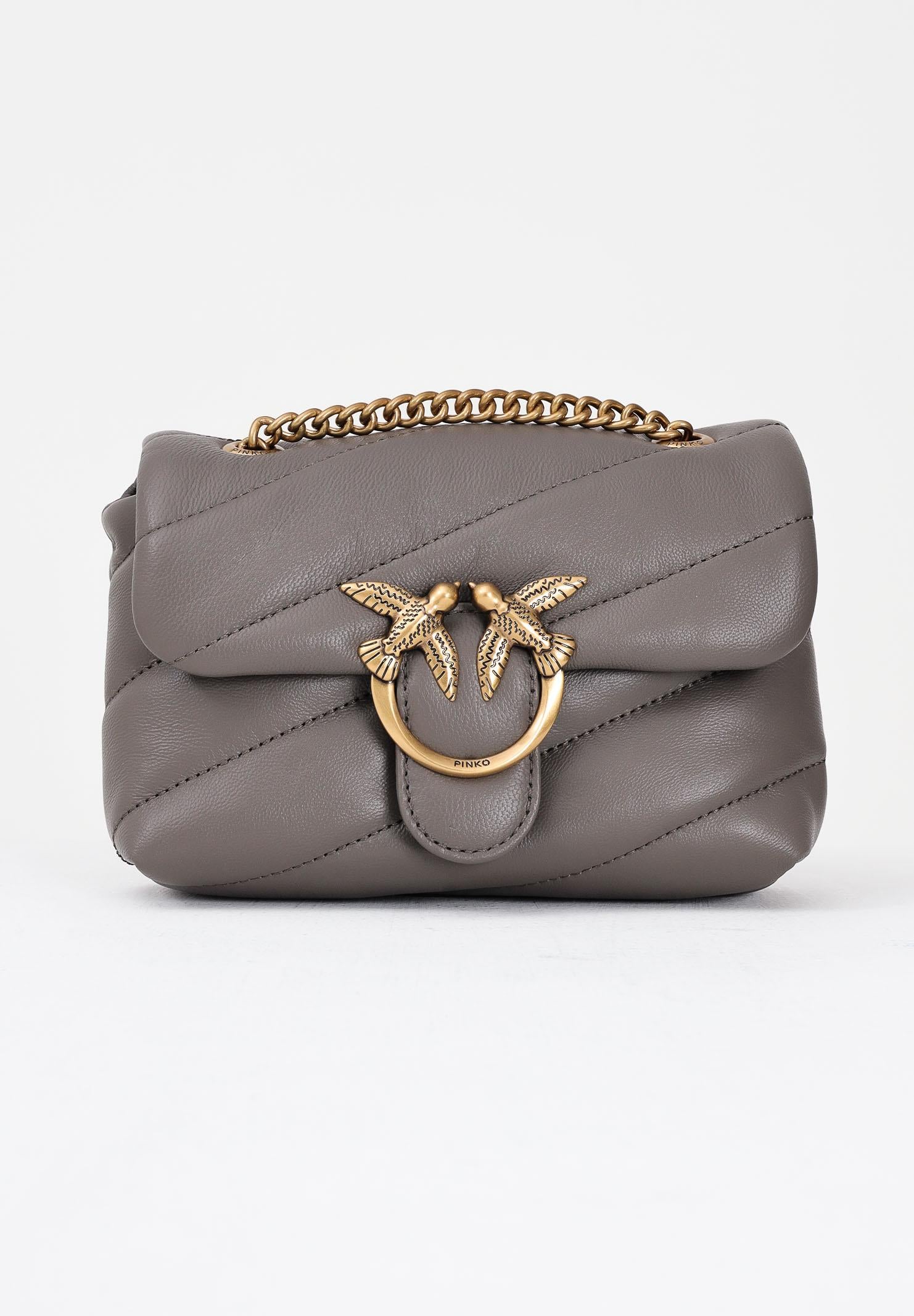 PINKO Borsa a tracolla Baby Love Bag Puff da donna in morbida nappa grigia 100040A0F2 K33Q PINKO 