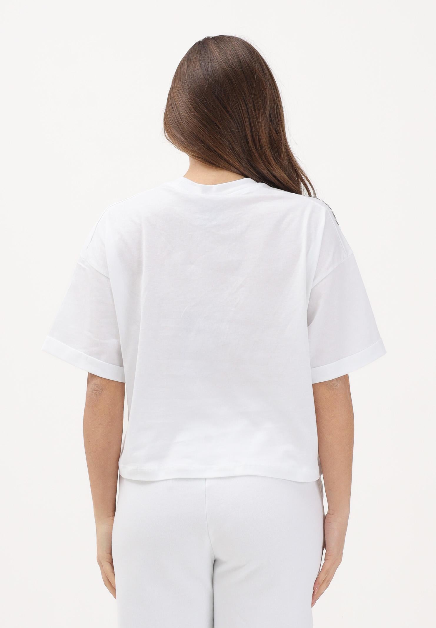 MARCELO BURLON COUNTY OF MILAN T-shirt a manica corta bianca da donna con ricamo ali in strass 26ECM30125 BI MARCELO BURLON COUNTY OF MILAN 