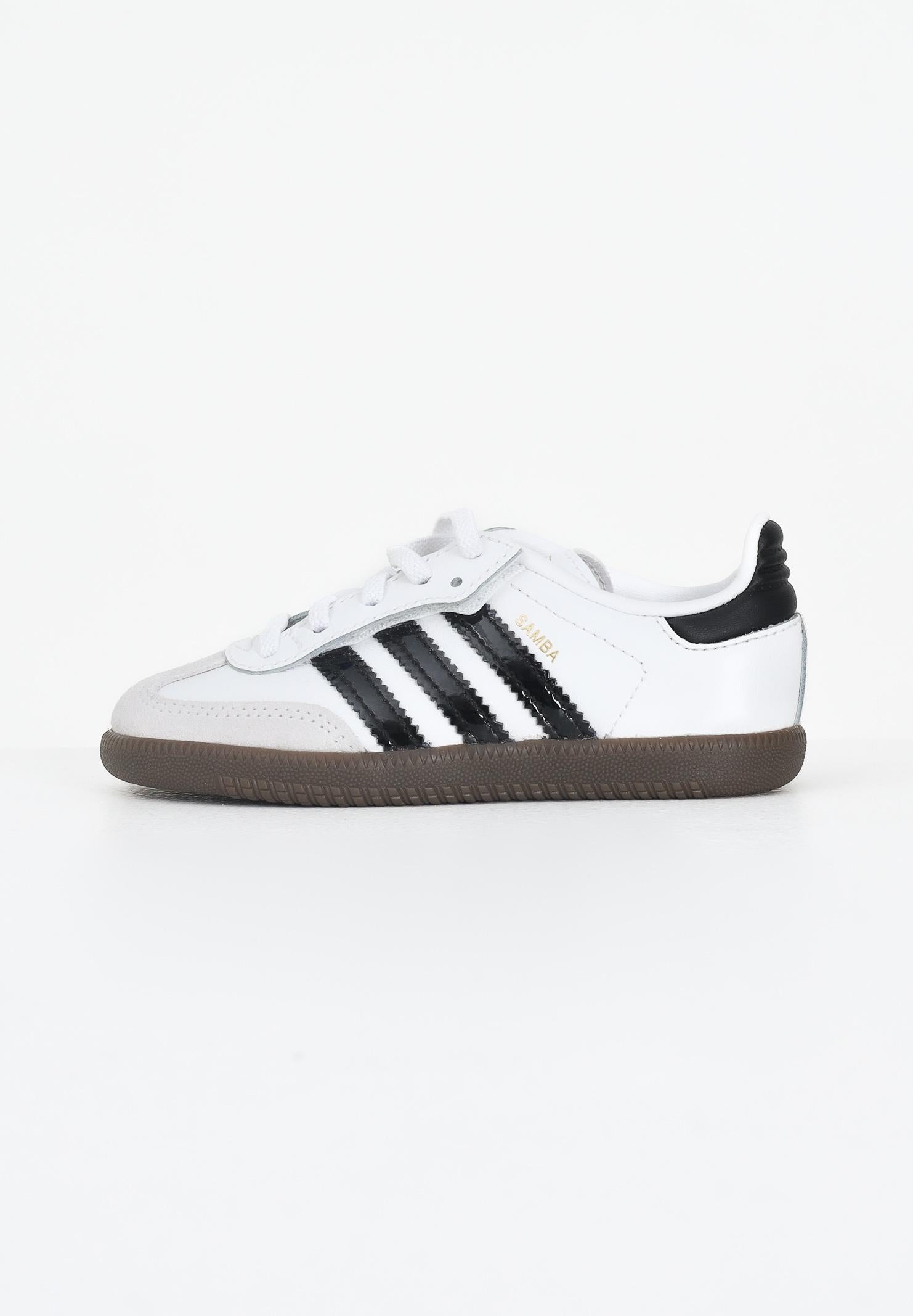 ADIDAS ORIGINALS Sneakers Samba OG Comfort Closure Elastic Lace bianche e nere da neonato JQ2848  ADIDAS ORIGINALS 