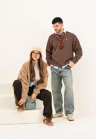 ADIDAS ORIGINALS Maglioncino girocollo Premium Essentials marrone da uomo JW3506  ADIDAS ORIGINALS 