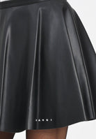 MARNI Gonna corta nera per donna e ragazze in tessuto spalmato M01508M00W2 0M900 MARNI 